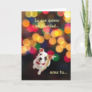Het Spaans: Alle wil ik want Kerstmis… u is Feestdagen Kaart