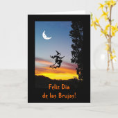 Het Spaans: Haloween Dia DE las Brujas Kaart (Gele Bloem)