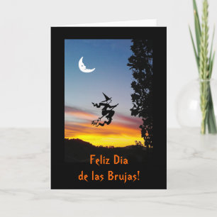 Het Spaans: Haloween Dia DE las Brujas Kaart