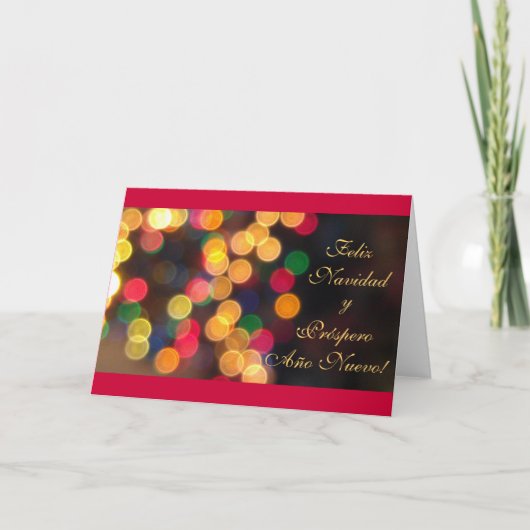 Het Spaans: Navidad - Lux Feestdagen Kaart (Voorkant)