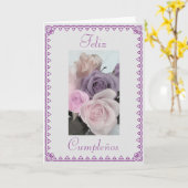 Het Spaans: Verjaardag Cumpleanos Kaart (Gele Bloem)