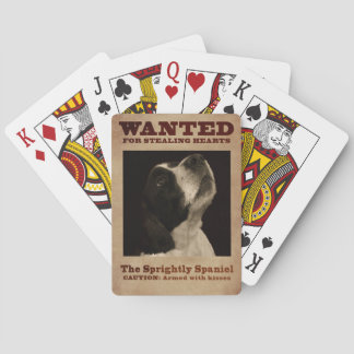 Het spaniel van Sprightly Springer Pokerkaarten