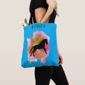 HET SPARKLEREN VAN DE HORSE CANVAS TAS VERSPREID. (Dichtbij)