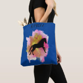 HET SPARKLEREN VAN DE HORSE CANVAS TAS VERSPREID. (Dichtbij)