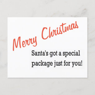 Het speciale kerstpakket van de kerstman feestdagenkaart