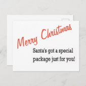 Het speciale kerstpakket van de kerstman feestdagenkaart (Voorkant / Achterkant)