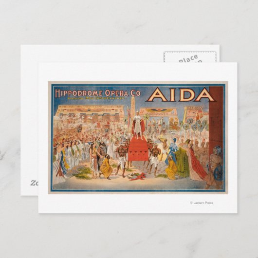 Het spectaculaire aida theatrisch Poster Briefkaart (Voorkant / Achterkant)