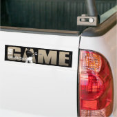Het spel... bumpersticker (Op Truck)
