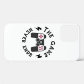 Het spel eindigt nooit Case-Mate iPhone case (Achterkant (horizontaal))