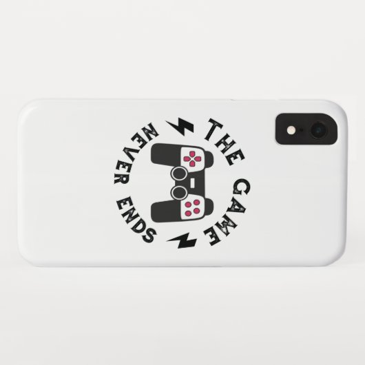 Het spel eindigt nooit Case-Mate iPhone case (Achterkant (horizontaal))