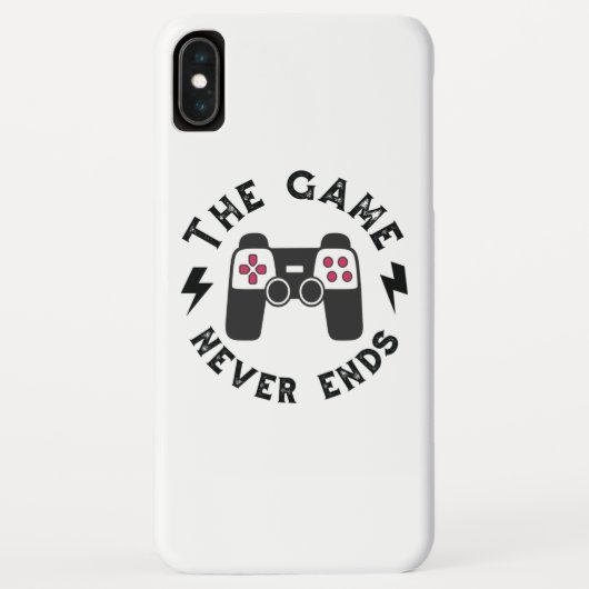 Het spel eindigt nooit Case-Mate iPhone case (Achterkant)