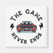 Het spel eindigt nooit magneet (Voorkant)