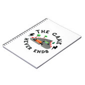 Het spel eindigt nooit notitieboek (Linkerzijde)