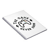 Het spel eindigt nooit notitieboek (Rechterzijde)