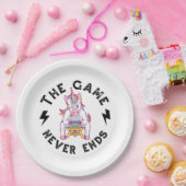 Het spel eindigt nooit papieren bordje (Feest)