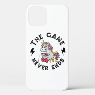 Het spel eindigt nooit voor eenhoorns iPhone 12 hoesje