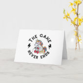 Het spel eindigt nooit voor Unicorns Kaart (Gele Bloem)