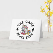 Het spel eindigt nooit voor Unicorns Kaart (Gele Bloem)