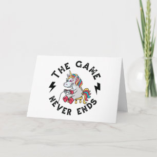 Het spel eindigt nooit voor Unicorns Kaart