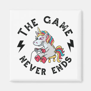 Het spel eindigt nooit voor Unicorns Magneet