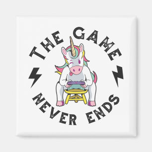 Het spel eindigt nooit voor Unicorns Magneet