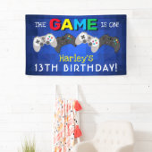 Het spel is aan! | Video Game Birthday Spandoek (Insitu)