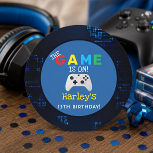 Het spel is begonnen! Aangepaste foto videogame ve Ronde Sticker