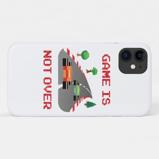 Het spel is niet over Pixelated Video Game Case-Mate iPhone Case (Achterkant (horizontaal))