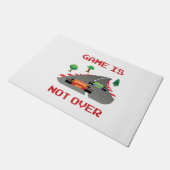 Het spel is niet over Pixelated Video Game Deurmat (Schuin)