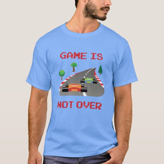 Het spel is niet over Pixelated Video Game T-shirt (Voorkant)