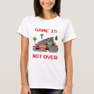 Het spel is niet over Pixelated Video Game T-shirt