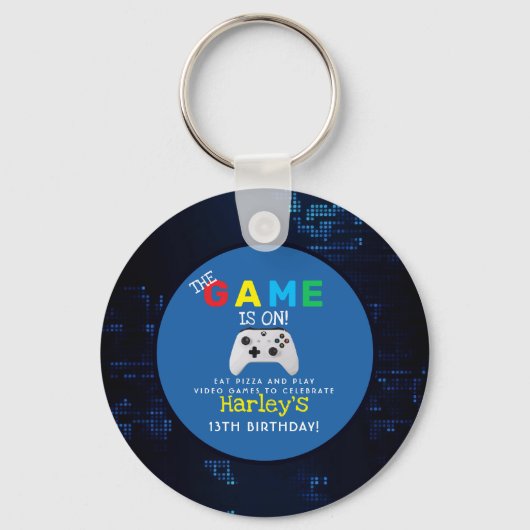 Het spel is uit! Aangepaste Foto Video Game Verjaa Sleutelhanger (Voorkant)