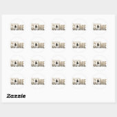 Het spel... ronde sticker (Vel)