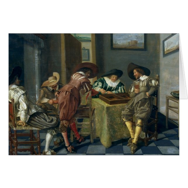 Het spel van Backgammon (Voorkant Horizontaal)