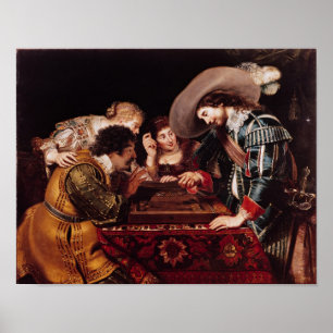 Het spel van Backgammon Poster