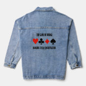 Het spel van brug eist totale concentratie denim jacket (Achterkant)