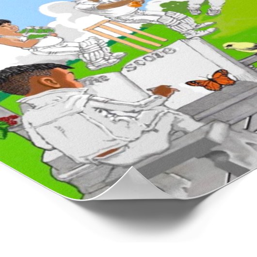 Het spel van cricket poster (Hoek)