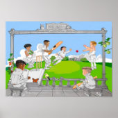 Het spel van cricket poster (Voorkant)