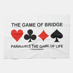 Het spel van de brug parallaliseert het spel van h theedoek