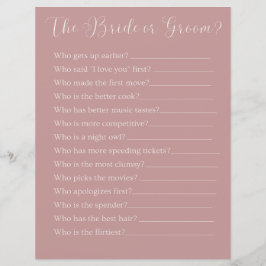 het spel van de bruid of de groom