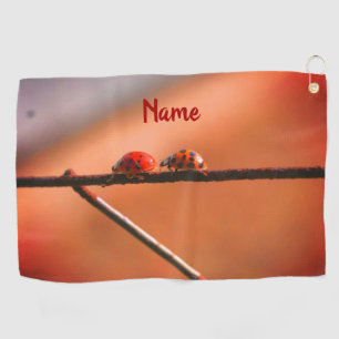 Het spel van Ladybugs volgt de Leider Gepersonalis Golfhanddoek