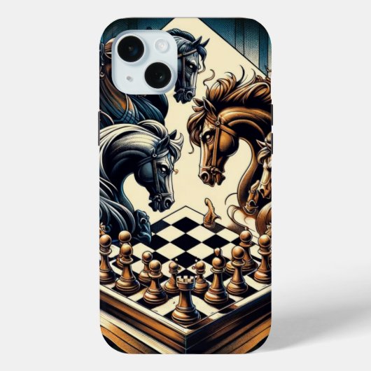 Het spel van ridders - schaken ontmoet fantasie Case-Mate iPhone case (Achterkant)