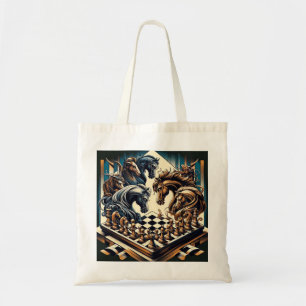 Het spel van ridders - schaken ontmoet fantasie tote bag