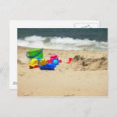 Het spelen bij het Briefkaart van de Beach (Voorkant / Achterkant)