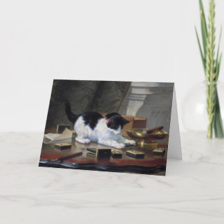 Het spelen Kitten door Henriëtte Ronner-Knip Bedankkaart