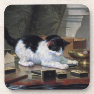 Het spelen Kitten door Henriëtte Ronner-Knip Onderzetter