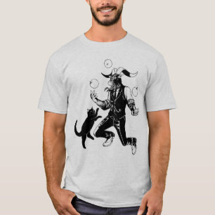 Het spelen met een kat t-shirt