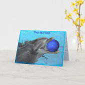 Het spelen van de dolfijn met Neptunus (kaart) Kaart (Gele Bloem)