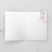 Het Spelen van de engel Harp Feestdagen Kaart (Binnen)