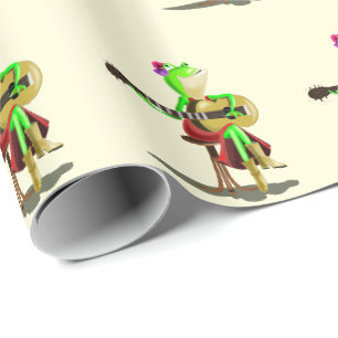 Het Spelen van de kikker Gitaar Cadeaupapier
